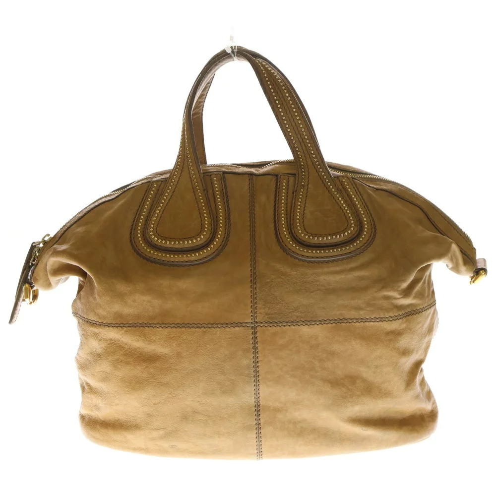 GIVENCHY Nightingale Handbag Beige Leather